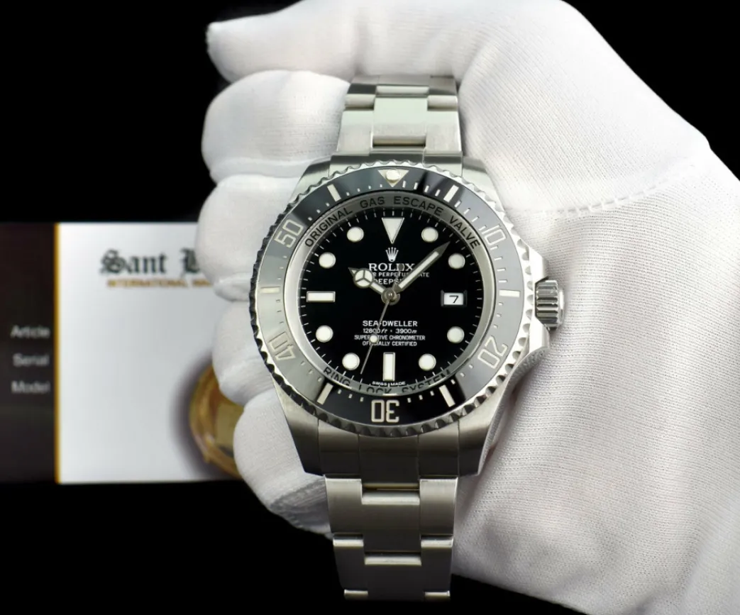 rolex_mm_stainless_steel__1-28.webp Deep Diving Professional Watches | Sant Blanc ROLEX 44mm Stainless Steel Deepsea Sea Dweller Black Dial Model 116660