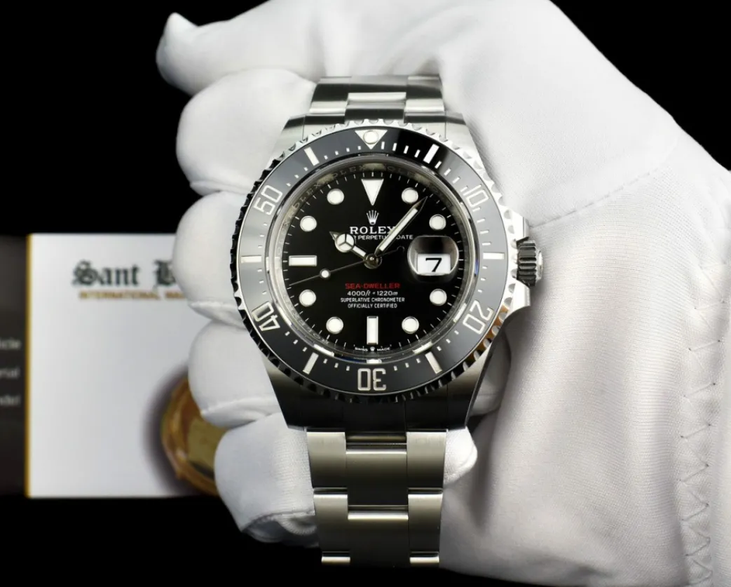 rolex_mm_stainless_steel__1-30.webp Deep Diving Professional Watches | Men's Watches | Sant Blanc ROLEX 43mm Stainless Steel Anniversary Red Sea Dweller Mark II Card Model 126600