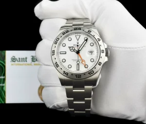 Field Professional Watches | Sant Blanc ROLEX 42mm Stainless Steel Explorer II White Dial with Box & Card & Tags Model 216570