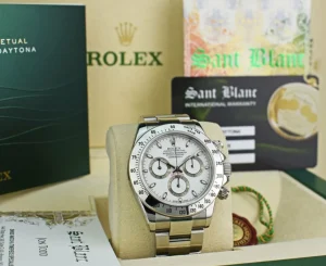 Sports Watches | Men's Watches | Sant Blanc ROLEX 40mm Stainless Steel Daytona White Index Dial Model 116520
