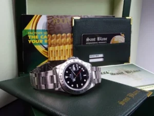 Sports Watches | Men's Watches | Sant Blanc ROLEX 40mm Stainless Steel Explorer II Black Index Dial Model 16570