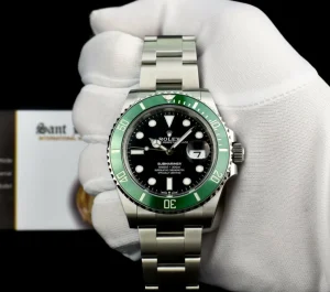 Diving Professional Watches | Men's Watches | Sant Blanc ROLEX 41mm Stainless Steel Submariner "Kermit" Green Ceramic Bezel Model 126610LV