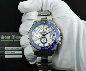 Yachting Professional Watches | Sports Watches | Sant Blanc ROLEX 44mm Stainless Steel Yachtmaster II White Dial Blue Hands Model 116680