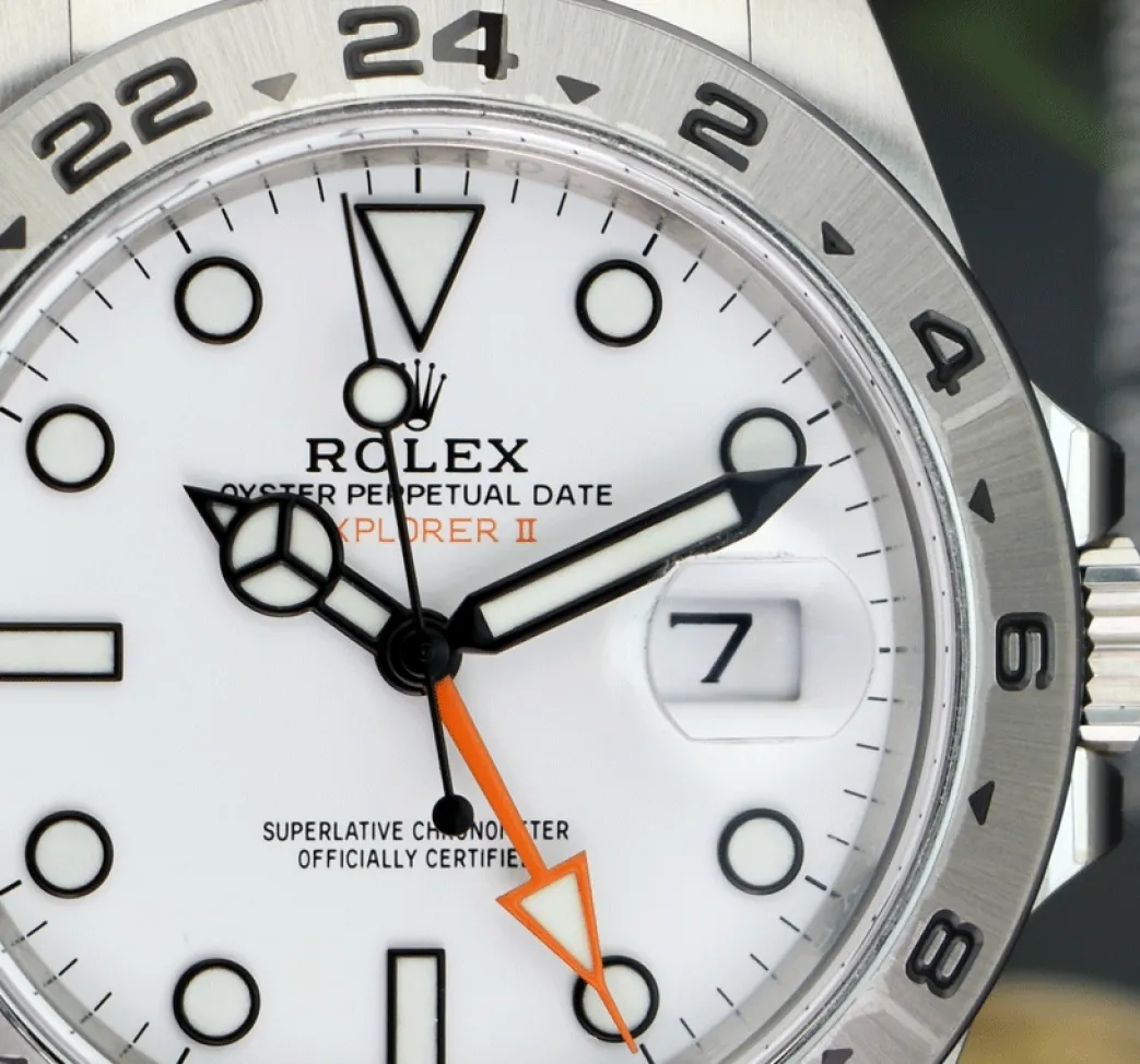 rolex_mm_stainless_steel__10-1.webp Sports Watches | Field Professional Watches | Sant Blanc ROLEX 42mm Stainless Steel Explorer II White Dial Model 216570