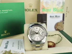Men's Watches | President Dress Watches | Sant Blanc ROLEX 41mm Stainless Steel DateJust II Silver Index Dial Model 116300