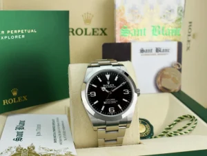 Sports Watches | Men's Watches | Sant Blanc ROLEX 39mm Stainless Steel Explorer Black Index Dial - Full Lume - Model 214270