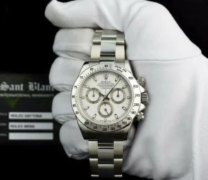 Sports Watches | Men's Watches | Sant Blanc ROLEX 40mm Stainless Steel Daytona White Index Dial Model 116520