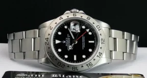Sports Watches | Men's Watches | Sant Blanc ROLEX 40mm Stainless Steel Explorer II Black Index Dial Model 16570