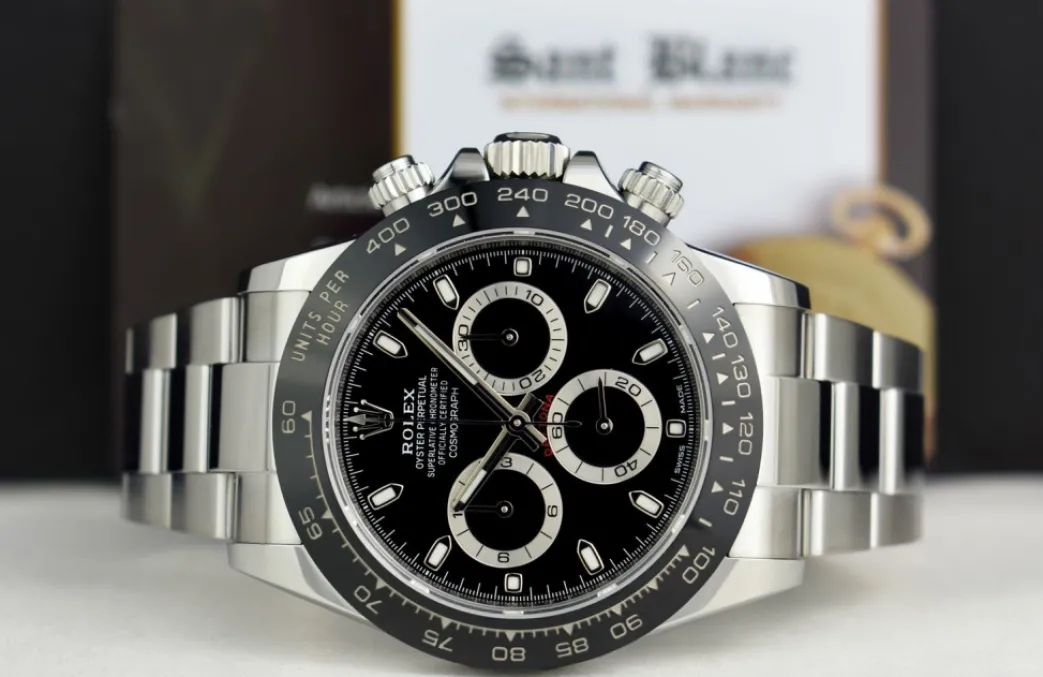 rolex_mm_stainless_steel__3-20.webp Men's Watches | Racing Professional Watches | Sant Blanc ROLEX 40mm Stainless Steel DAYTONA Black Dial Ceramic Bezel Model 116500LN