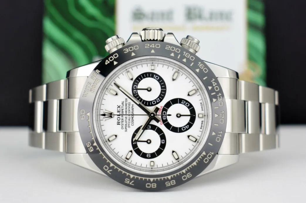 rolex_mm_stainless_steel__3-4.webp Racing Professional Watches | Sant Blanc ROLEX 40mm Stainless Steel & Ceramic Daytona White Dial Model 116500 LN