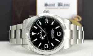 Sports Watches | Men's Watches | Sant Blanc ROLEX 39mm Stainless Steel Explorer Black Index Dial - Full Lume - Model 214270