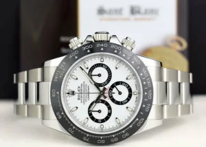Sports Watches | Men's Watches | Sant Blanc ROLEX 40mm Stainless Steel Daytona White Dial Ceramic Bezel Model 116500LN