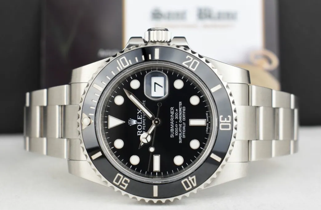 rolex_mm_stainless_steel__3-58.webp Diving Professional Watches | Sant Blanc ROLEX 40mm Stainless Steel Submariner Black Dial Ceramic Bezel Model 116610LN