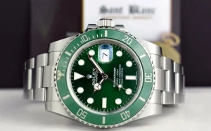 Diving Professional Watches | Sports Watches | Sant Blanc ROLEX 40mm Stainless Steel Submariner Green Dial - Ceramic Bezel - Hulk - Model 116610LV