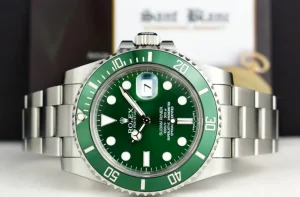 Diving Professional Watches | Sports Watches | Sant Blanc ROLEX 40mm Stainless Steel Submariner Green Ceramic Bezel - Hulk - Model 116610LV