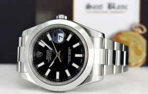 Men's Watches | President Dress Watches | Sant Blanc ROLEX 41mm Stainless Steel DateJust II Black Index Dial Model 116300