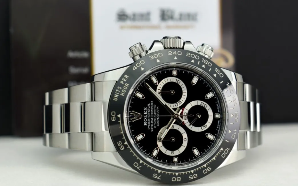 rolex_mm_stainless_steel__4-20.webp Men's Watches | Racing Professional Watches | Sant Blanc ROLEX 40mm Stainless Steel DAYTONA Black Dial Ceramic Bezel Model 116500LN