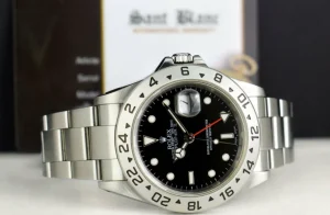 Sports Watches | Men's Watches | Sant Blanc ROLEX 40mm Stainless Steel Explorer II Black Dial SEL Model 16570