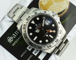 Sports Watches | Field Professional Watches | Sant Blanc ROLEX 42mm Stainless Steel Explorer II Black Dial Model 216570