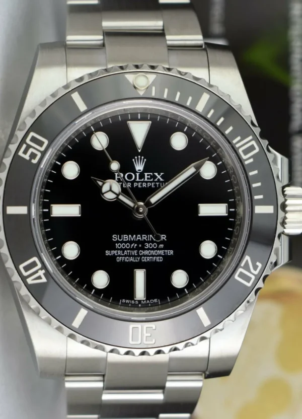 Diving Professional Watches | Sports Watches | Sant Blanc ROLEX 40mm Stainless Steel No-Date Submariner Black Ceramic Model 114060