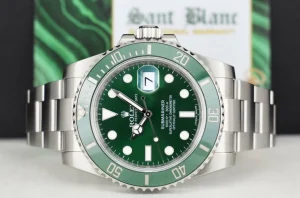 Diving Professional Watches | Sant Blanc ROLEX 40mm Stainless Steel Submariner Green Hulk with Card Model 116610LV