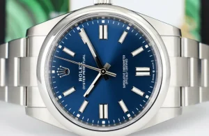 Men's Watches | Sant Blanc ROLEX 41mm Stainless Steel Oyster Perpetual Blue Index Model 124300