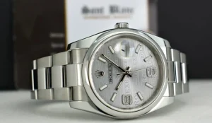 Men's Watches | Dress Watches | Sant Blanc ROLEX 36mm Stainless Steel DateJust Silver Wave Diamond Dial Model 116200