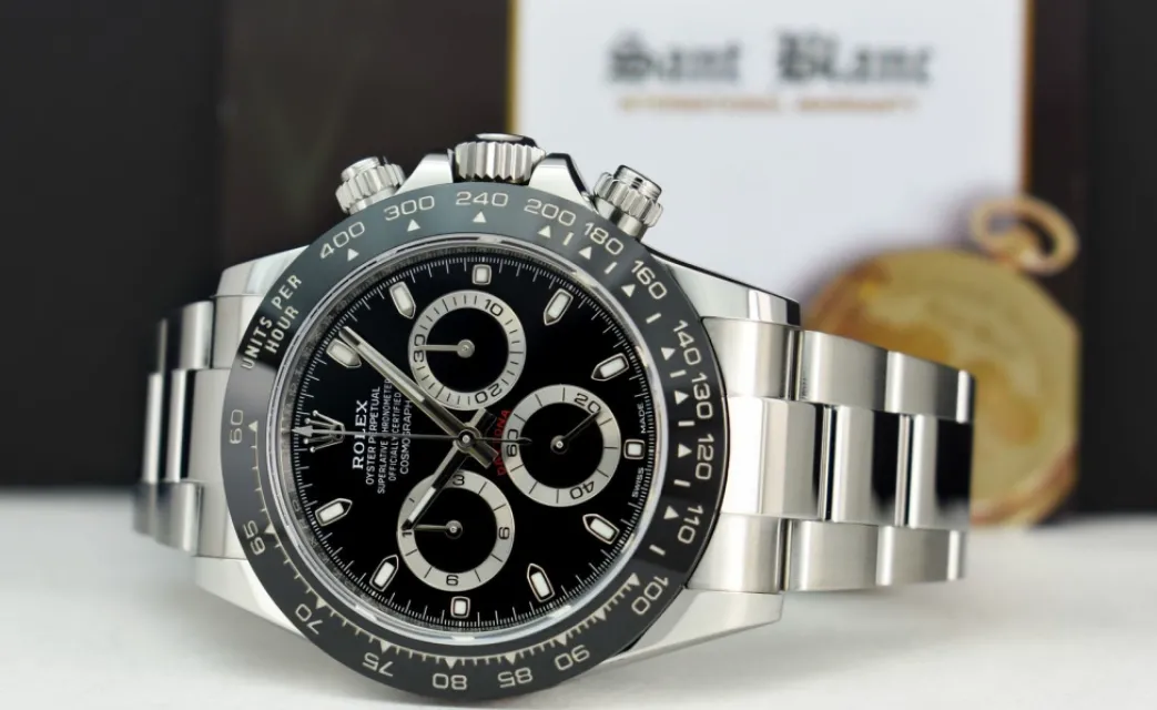 rolex_mm_stainless_steel__5-20.webp Men's Watches | Racing Professional Watches | Sant Blanc ROLEX 40mm Stainless Steel DAYTONA Black Dial Ceramic Bezel Model 116500LN