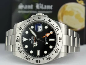 Sports Watches | Field Professional Watches | Sant Blanc ROLEX 42mm Stainless Steel Explorer II Black Dial Model 216570