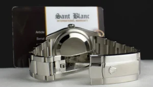 Men's Watches | Dress Watches | Sant Blanc ROLEX 36mm Stainless Steel DateJust Silver Wave Diamond Dial Model 116200