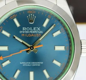 Scientists Professional Watches | Men's Watches | Sant Blanc ROLEX 40mm Stainless Steel Milgauss Blue Index Dial Model 116400GV