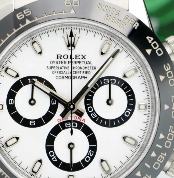 Racing Professional Watches | Sant Blanc ROLEX 40mm Stainless Steel & Ceramic Daytona White Dial Model 116500 LN