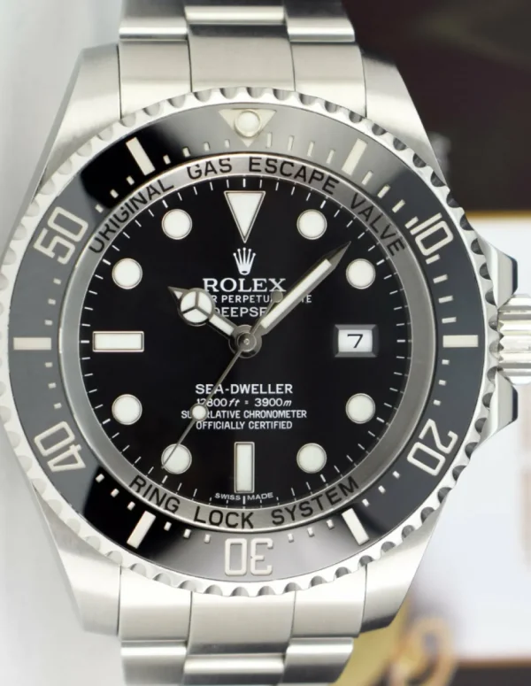 Deep Diving Professional Watches | Men's Watches | Sant Blanc ROLEX 44mm Stainless Steel Deepsea Sea Dweller Black Dial Model 116660