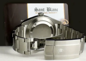 Pilots Classic Watches | Men's Watches | Sant Blanc ROLEX 40mm Stainless Steel Air King Black Arabic Dial Model 116900