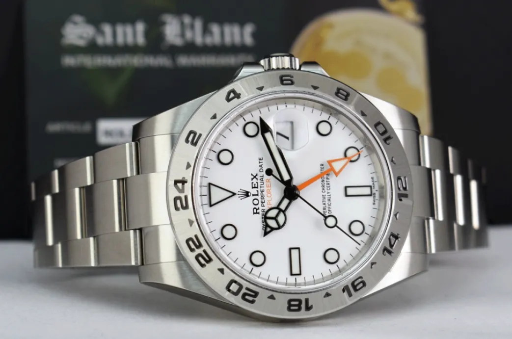 rolex_mm_stainless_steel__6-44.webp Sports Watches | Field Professional Watches | Sant Blanc ROLEX 42mm Stainless Steel Explorer II White Dial Model 216570
