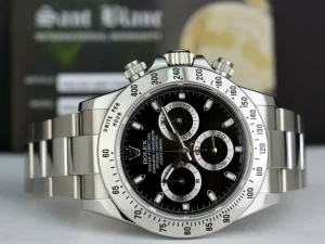 Sports Watches | Racing Professional Watches | Sant Blanc ROLEX 40mm Stainless Steel Daytona Black Index Dial 