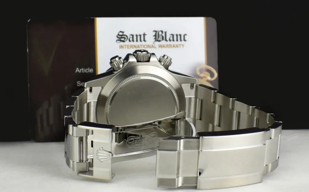 rolex_mm_stainless_steel__7-10.webp Men's Watches | Racing Professional Watches | Sant Blanc ROLEX 40mm Stainless Steel DAYTONA Black Dial Ceramic Bezel Model 116500LN