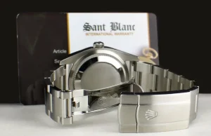 Men's Watches | Dress Watches | Sant Blanc ROLEX 36mm Stainless Steel Oyster Perpetual Blue Arabic Model 116000