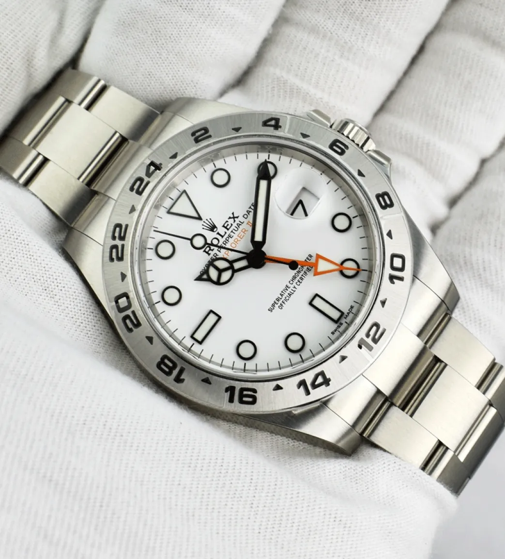 rolex_mm_stainless_steel__7-32.webp Sports Watches | Field Professional Watches | Sant Blanc ROLEX 42mm Stainless Steel Explorer II White Dial Model 216570