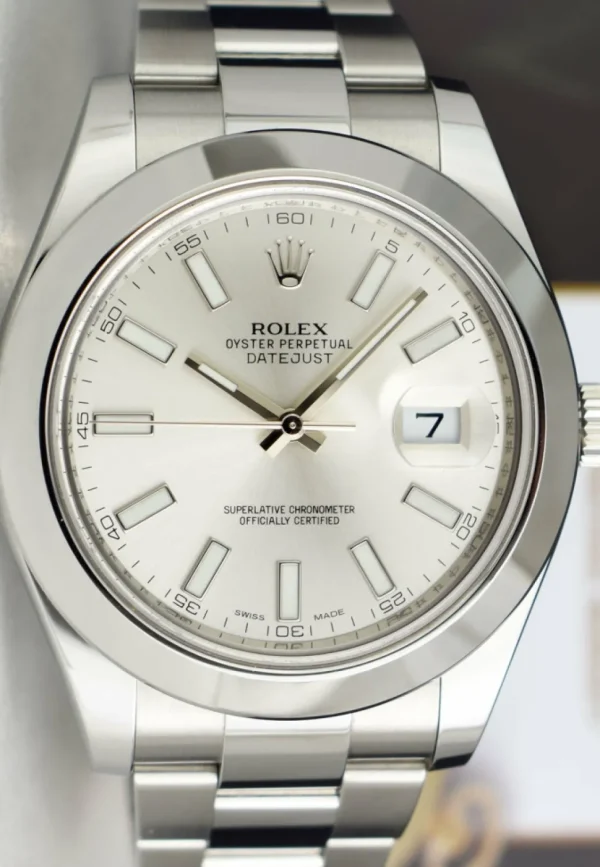 Men's Watches | President Dress Watches | Sant Blanc ROLEX 41mm Stainless Steel DateJust II Silver Index Dial Model 116300