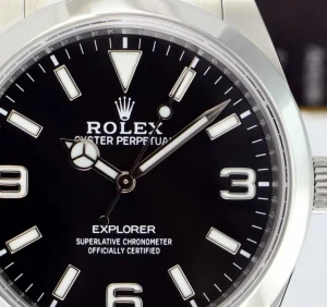 Men's Watches | Field Professional Watches | Sant Blanc ROLEX 39mm Stainless Steel Explorer Black Full Lume Dial Model 214270