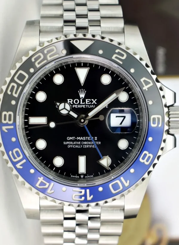 Pilots Classic Watches | Men's Watches | Sant Blanc ROLEX 40mm Stainless Steel GMT Master II Blue & Black