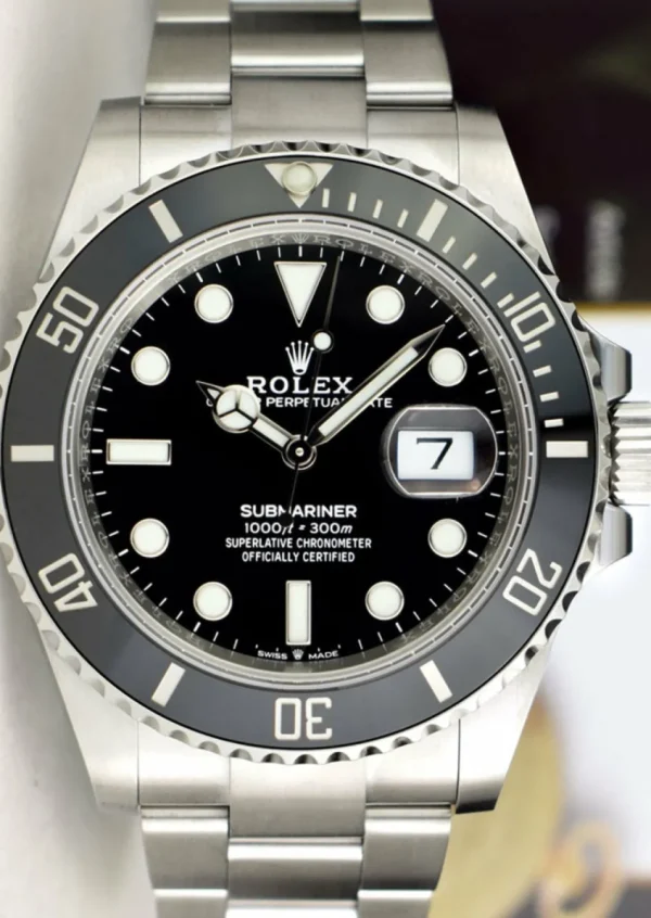 Diving Professional Watches | Sports Watches | Sant Blanc ROLEX 41mm Stainless Steel Submariner Black Index Dial Ceramic Bezel Model 126610LN