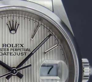 Men's Watches | Dress Watches | Sant Blanc ROLEX 36mm Stainless Steel Datejust Jubilee Band Silver Tapestry Stick Dial Model 16200