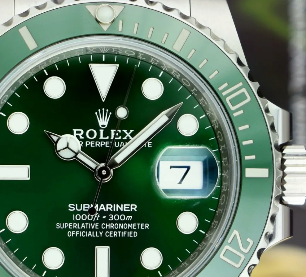 rolex_mm_stainless_steel__9-22.webp Diving Professional Watches | Sports Watches | Sant Blanc Rolex 40mm Stainless Steel Submariner Green "Hulk" Dial Model 116610LV