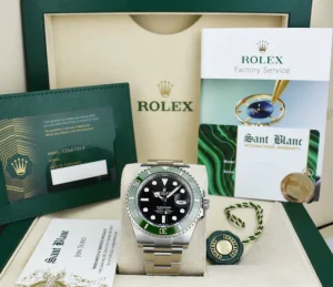 Diving Professional Watches | Sant Blanc ROLEX 41mm Stainless Submariner MK 2 Green Bezel "Kermit" Model 126610LV