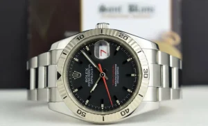 Men's Watches | Dress Watches | Sant Blanc Rolex 36mm White Gold & Stainless Steel Turn-O-Graph Thunderbird Black Dial Model 116264