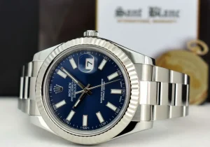 Men's Watches | Dress Watches | Sant Blanc ROLEX 41mm White Gold & Stainless Steel DateJust II Blue Index Dial Model 116334
