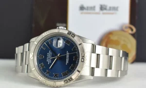 Men's Watches | Dress Watches | Sant Blanc Rolex 36mm White Gold & Stainless Steel Turn-O-Graph Blue Roman Dial Model 16264
