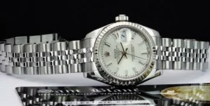 Ladies Watches | Dress Watches | Sant Blanc ROLEX 26mm White Gold & Stainless Steel Datejust Silver Index Dial Model 179174